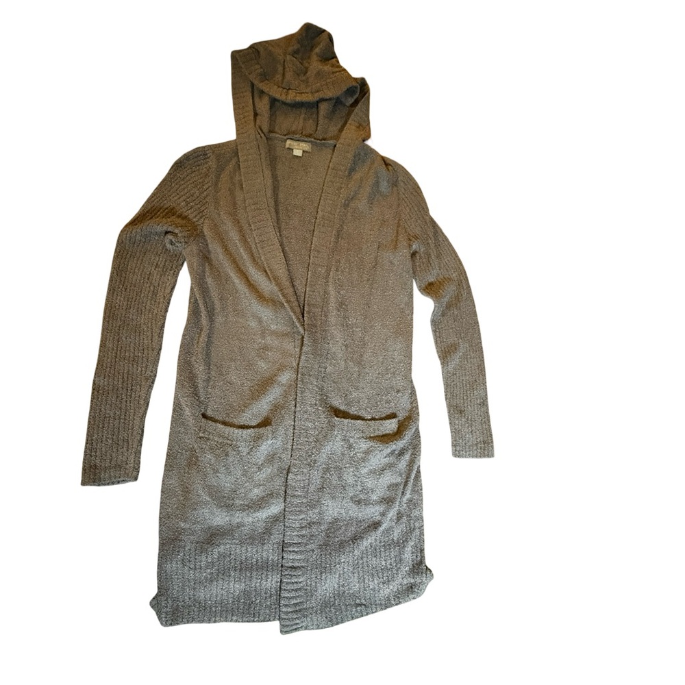 Barefoot Dreams CozyChic Lite Cardigan in Gray Slate Blue Duster‎ Open Soft S